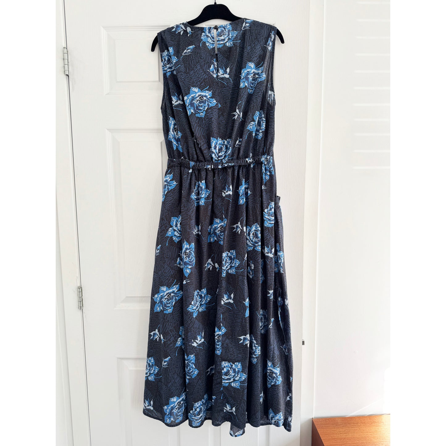Rachel Comey "Maze" Floral Print Cotton Dress in Blue, size 8
