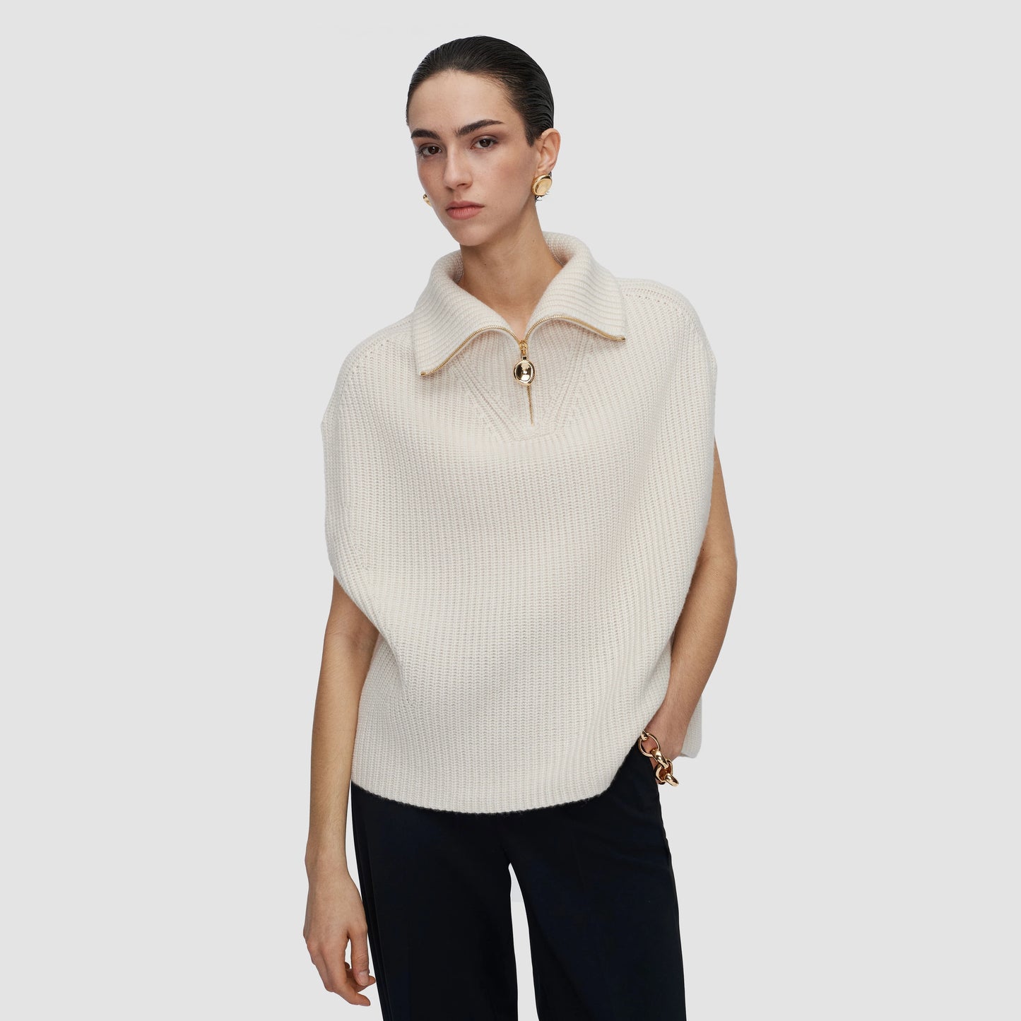 Joseph "Raffet" Ribbed Cashmere Vest, size XXS (fits oversize)