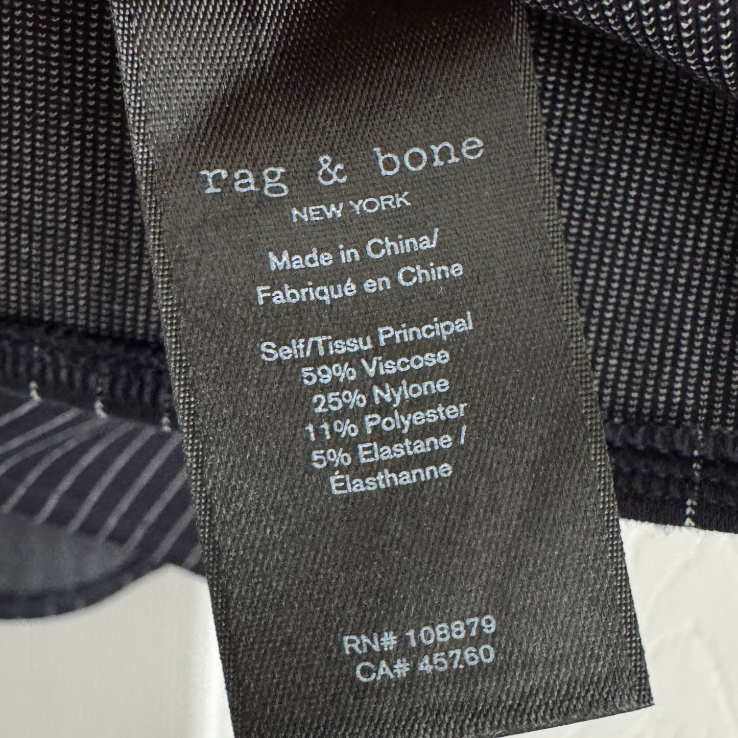 Rag & Bone "Junie" Pinstripe Top in Navy, size Medium