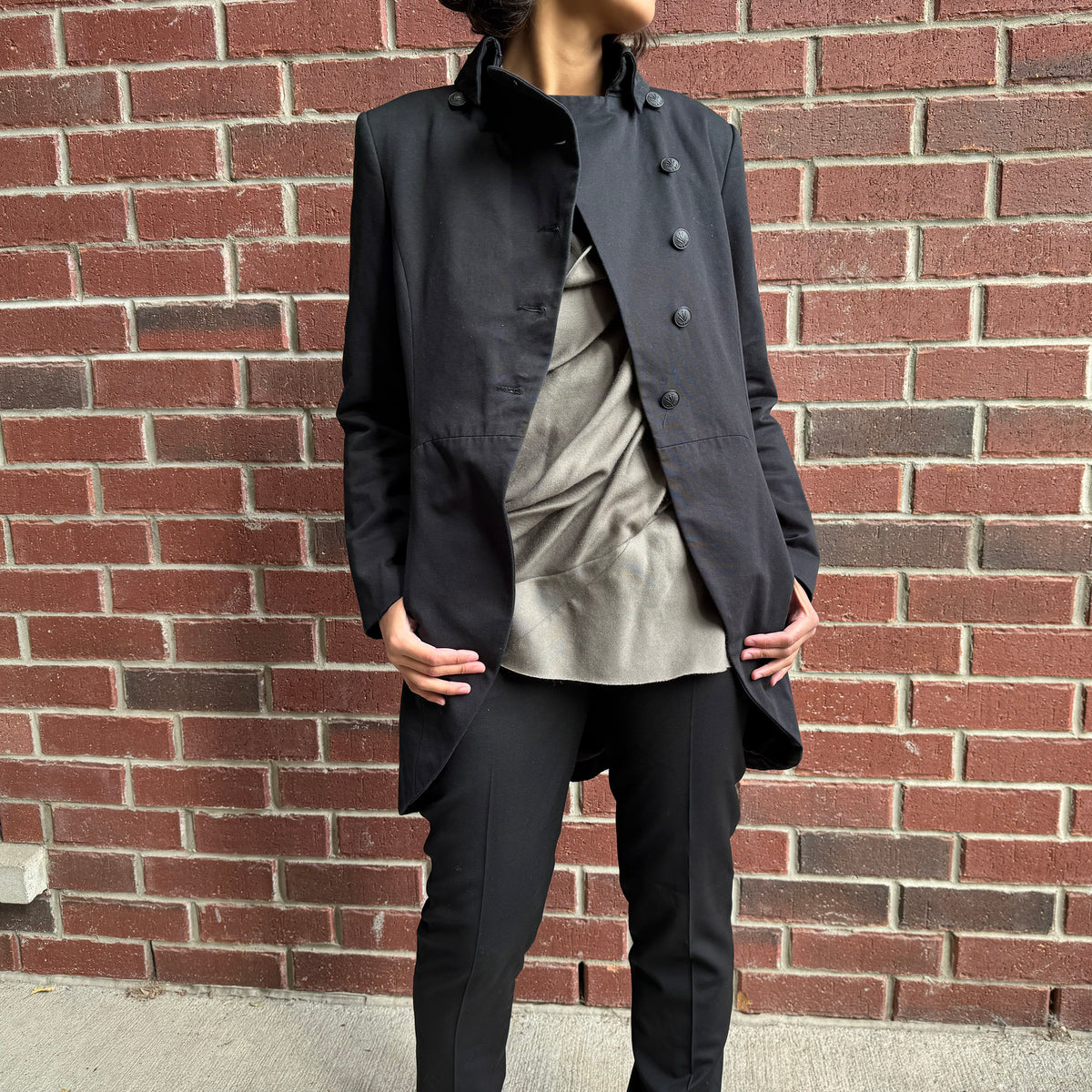 Rag & Bone Military Jacket in Black, size 10 (fits like 6/8)