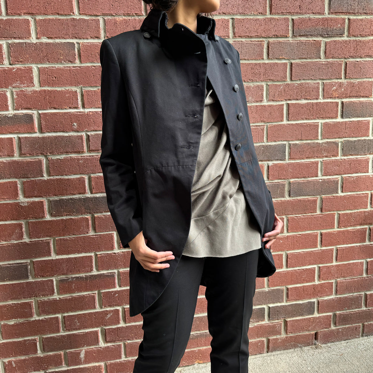 Rag & Bone Military Jacket in Black, size 10 (fits like 6/8)