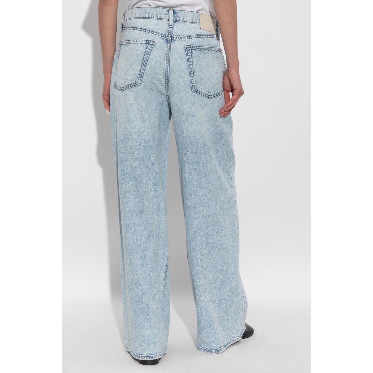 Rag&Bone "Sofia" Featherweight Wide Leg Jeans in "Bellport", size 33