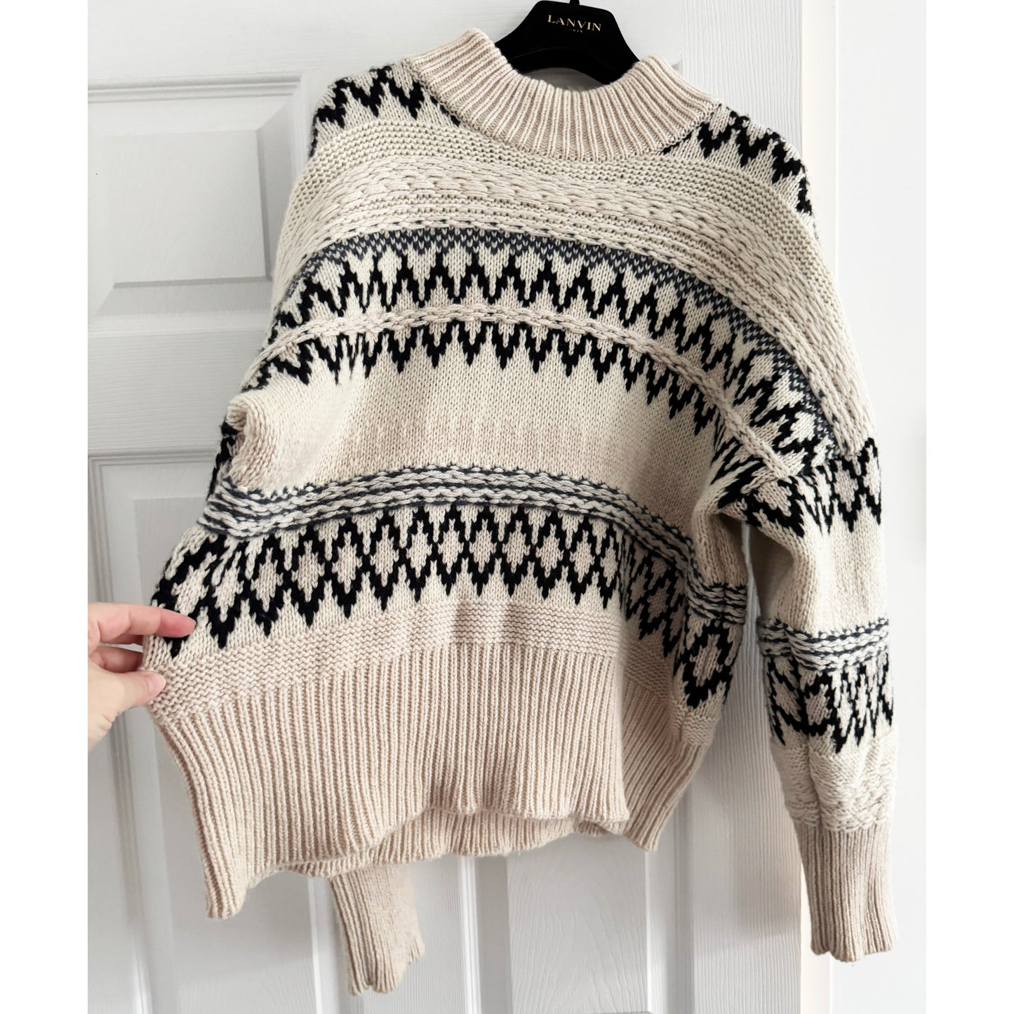 Rag & Bone "Willow" Fair Isle Sweater, Size Small