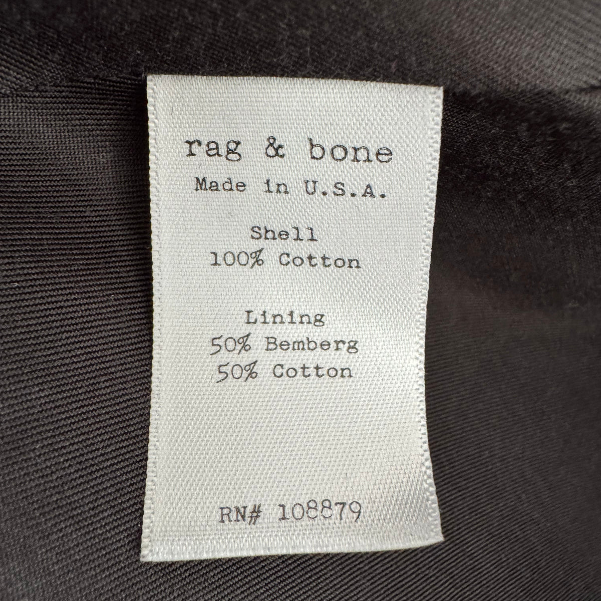 Rag & Bone Military Jacket in Black, size 10 (fits like 6/8)