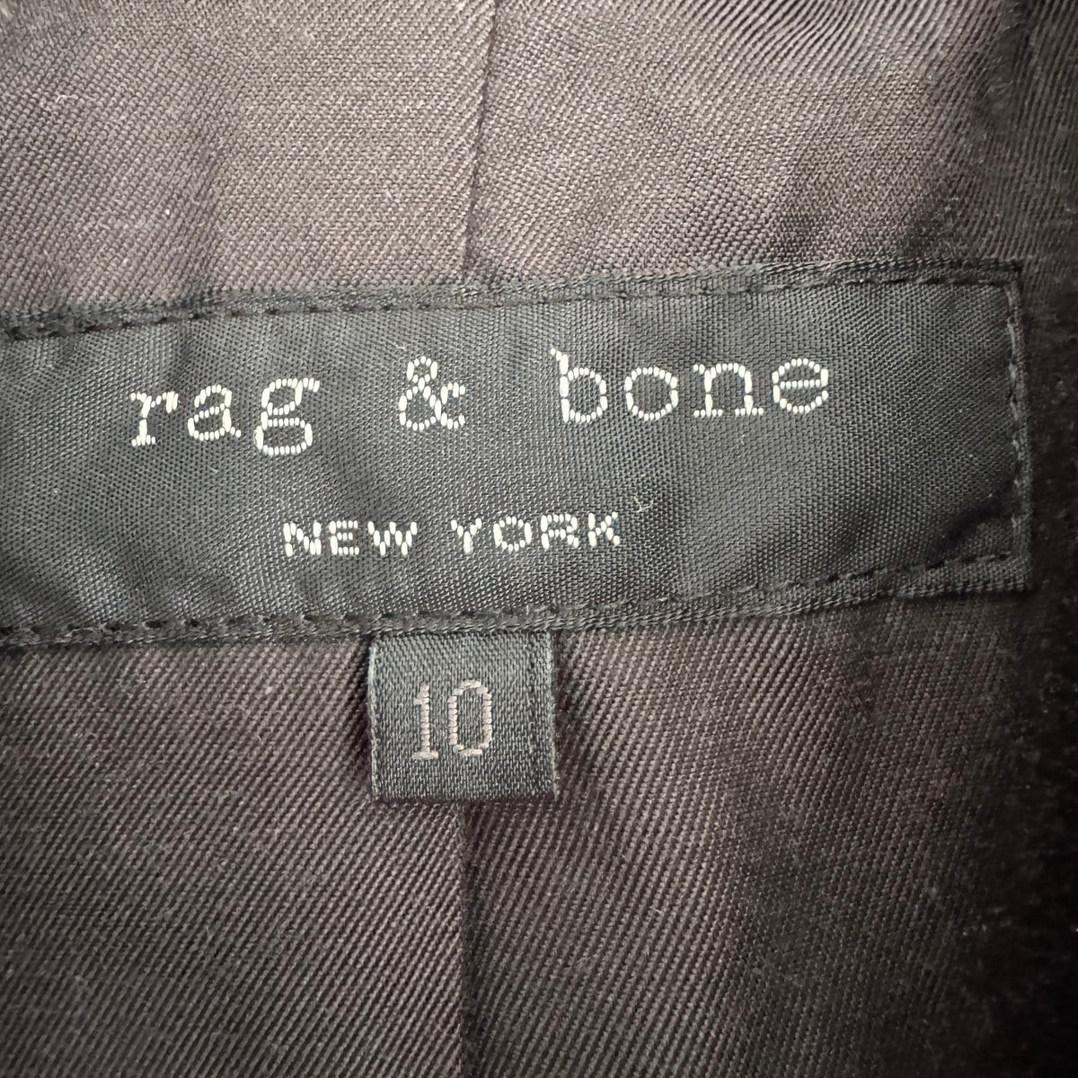Rag & Bone Military Jacket in Black, size 10 (fits like 6/8)