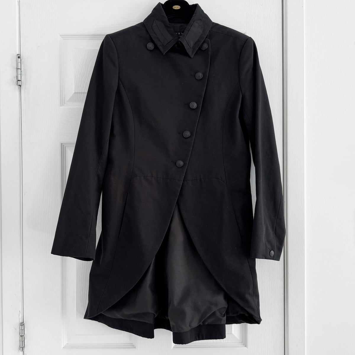 Rag & Bone Military Jacket in Black, size 10 (fits like 6/8)