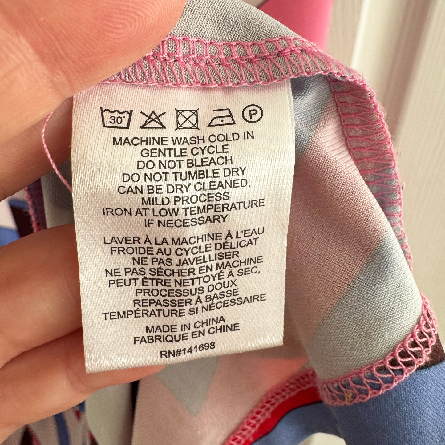 Ramy Brook "Bernarda" Jersey Strapless Maxi Dress in Rosa Multicolour, size Small