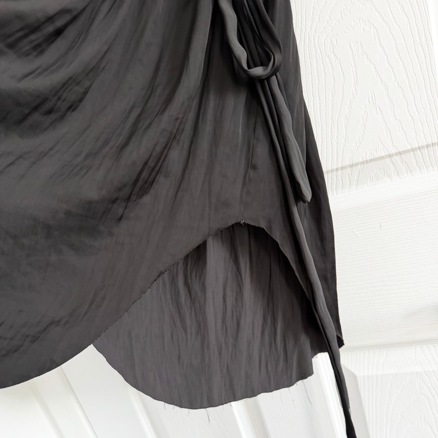 Raquel Allegra Robe grise à manches longues, taille 2 (M)