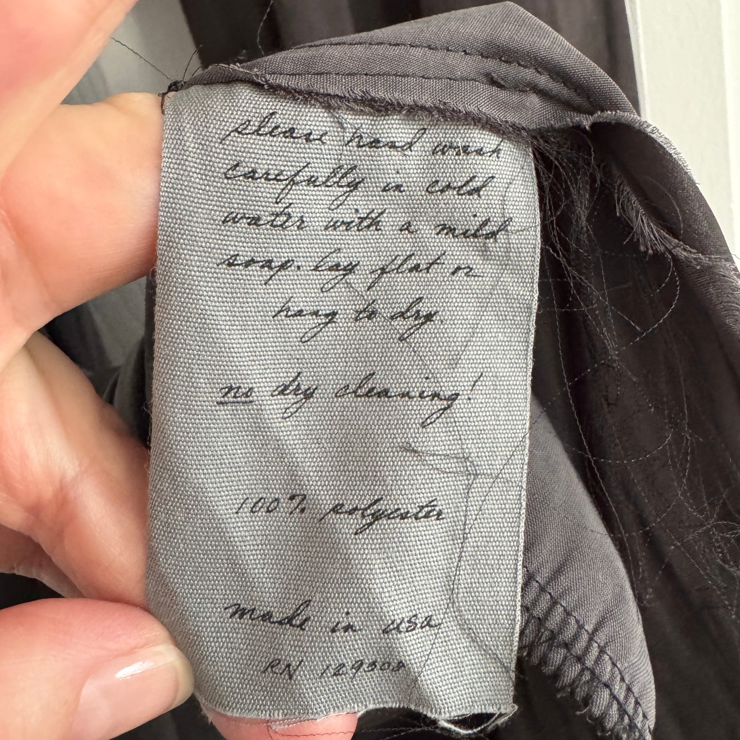 Raquel Allegra Robe grise à manches longues, taille 2 (M)