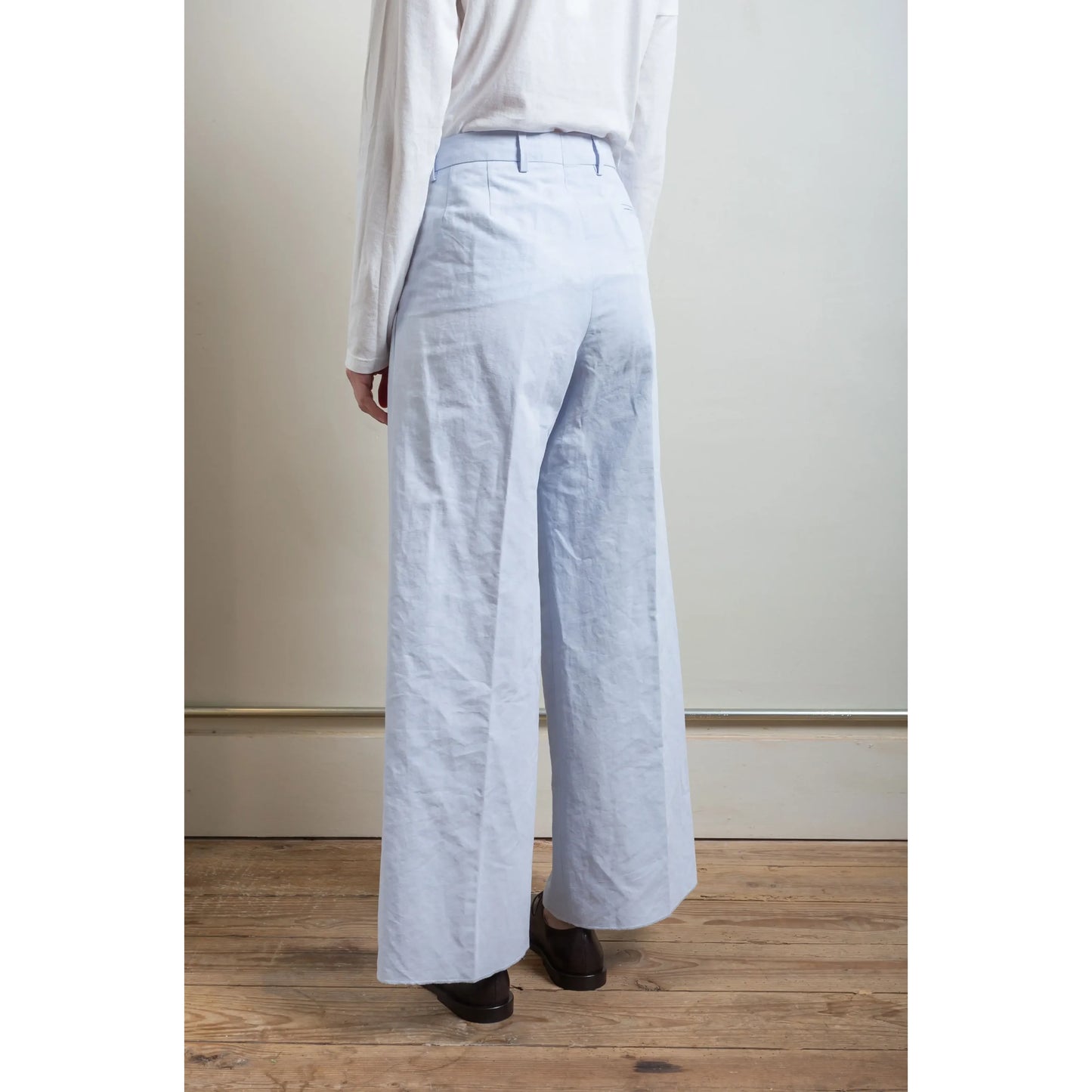 Bergfabel "Katia" Pleated Pant in Sweet Blue, size 44IT (fits like a size 2/4)