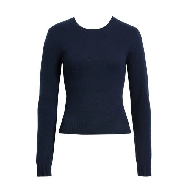 Reformation "Lian" Recycled Cashmere Sweater in Navy, size Medium (fits size small)