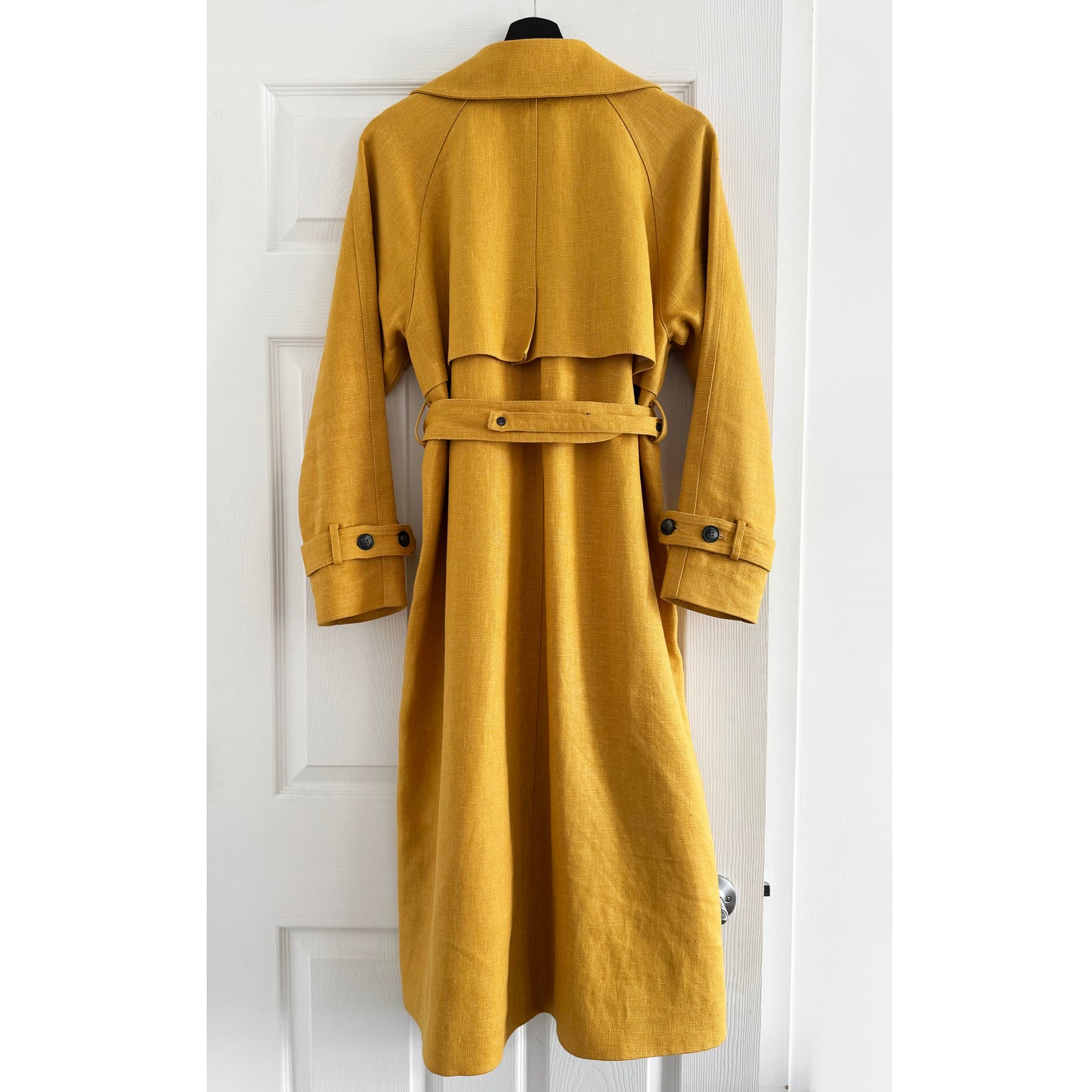 Reformation "Tanner" Trench Coat in Yellow, size Small