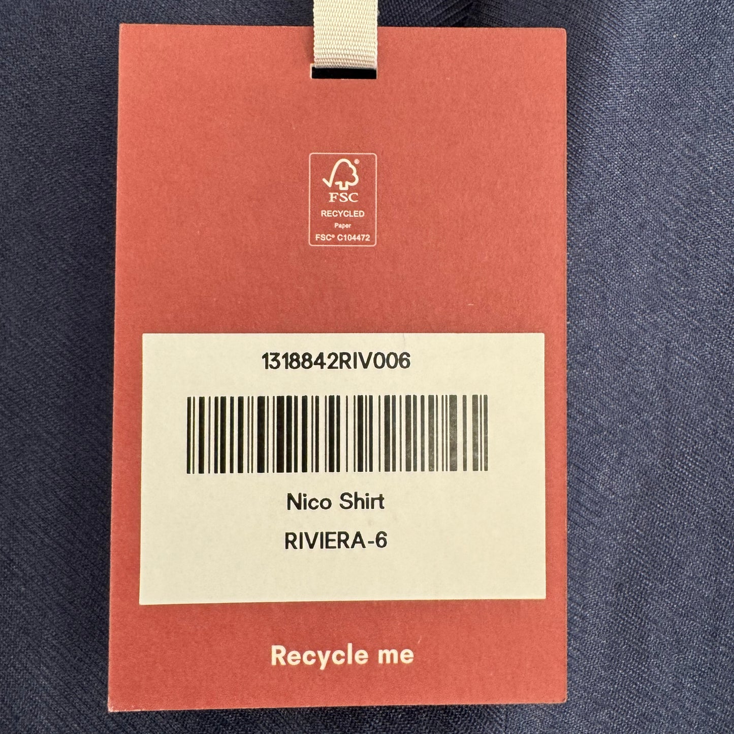 Reformation x Camille Rowe "Nico" Shirt in Blue, size 6 (fits size 4)