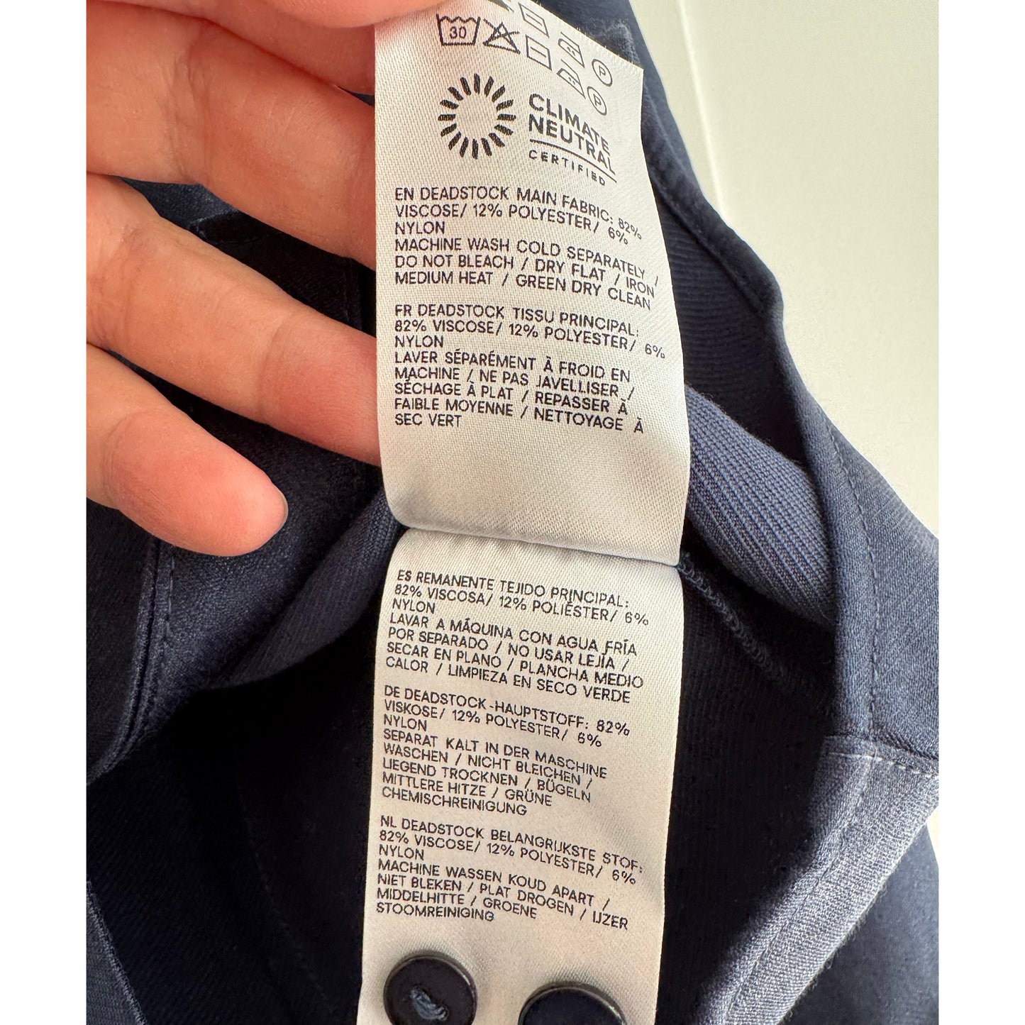 Reformation x Camille Rowe "Nico" Shirt in Blue, size 6 (fits size 4)