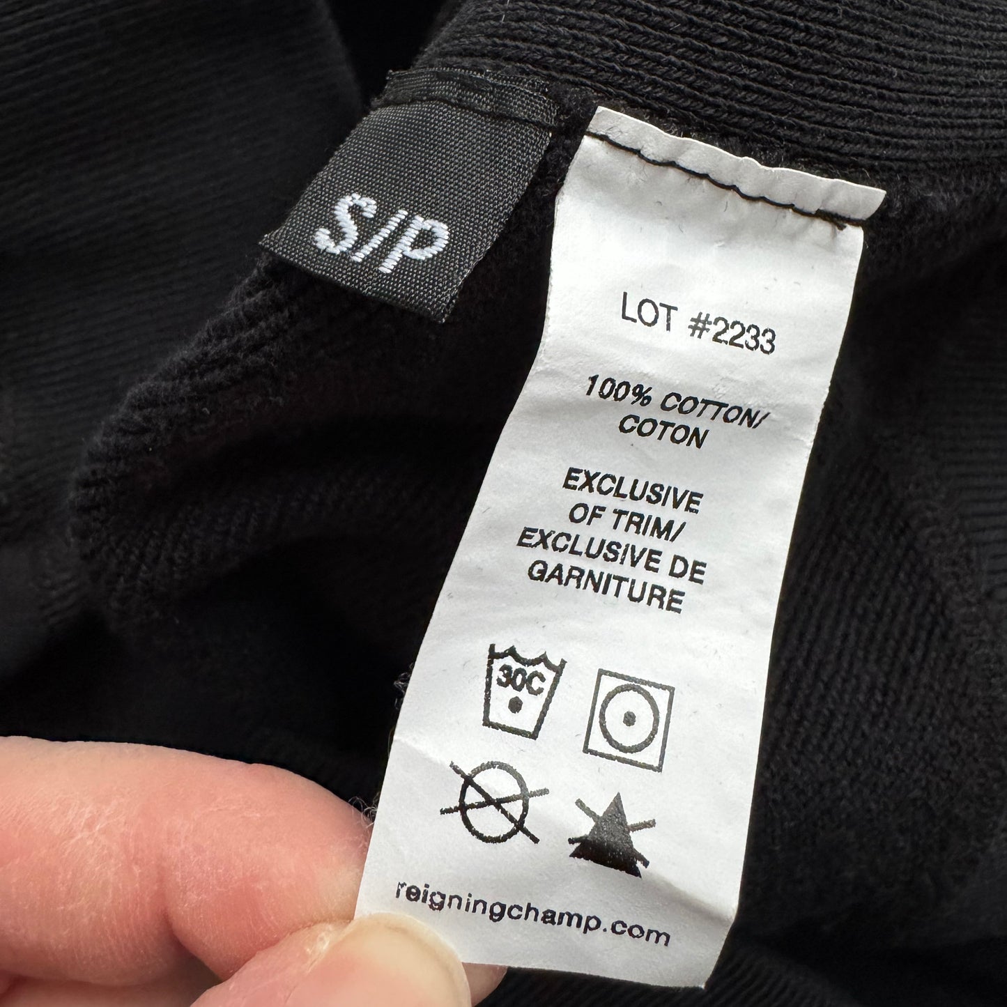 Reigning Champ Sweatsuit in Black, size Small