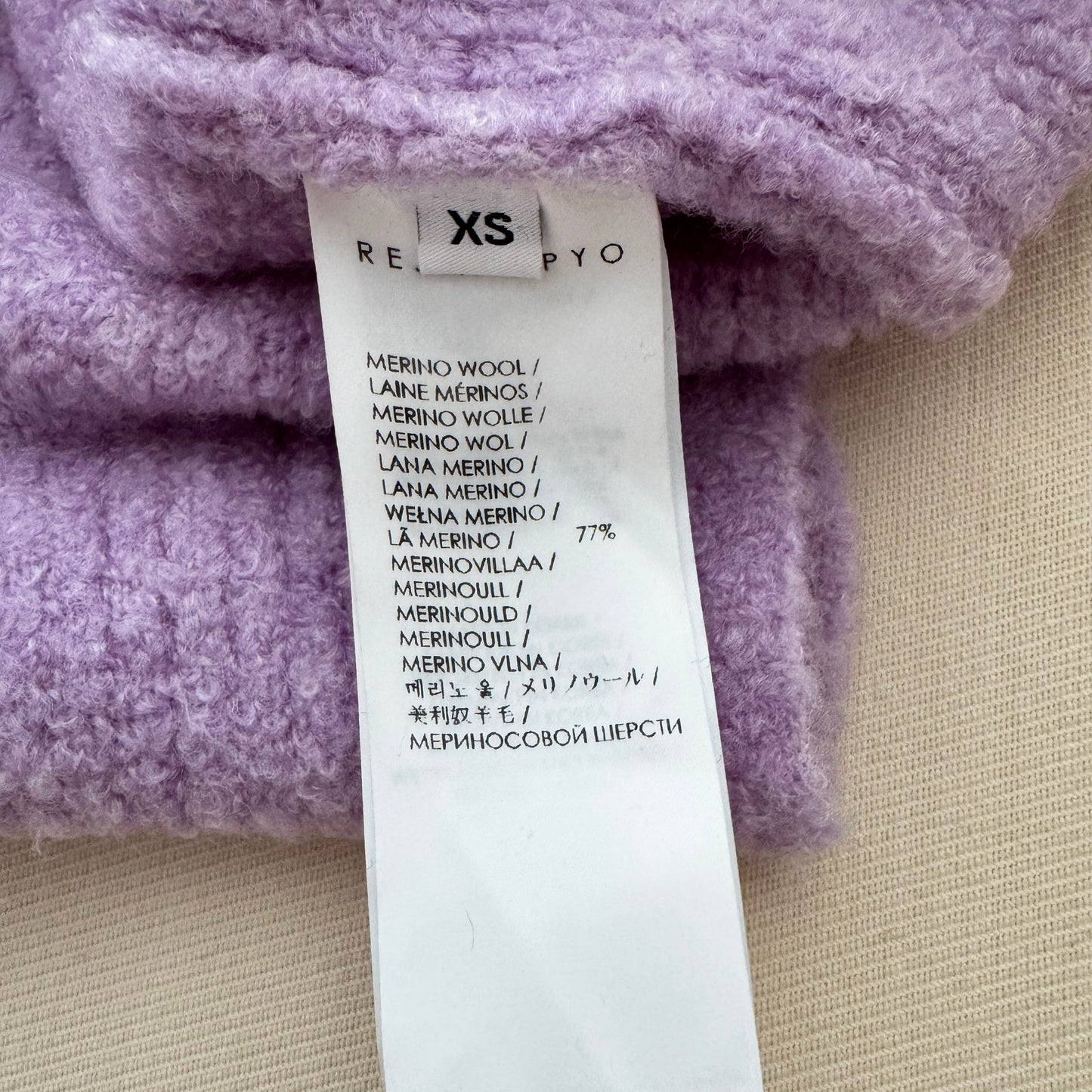 Rejina Pyo "Miki" Cutout Neckline Turtleneck in Purple, size XS