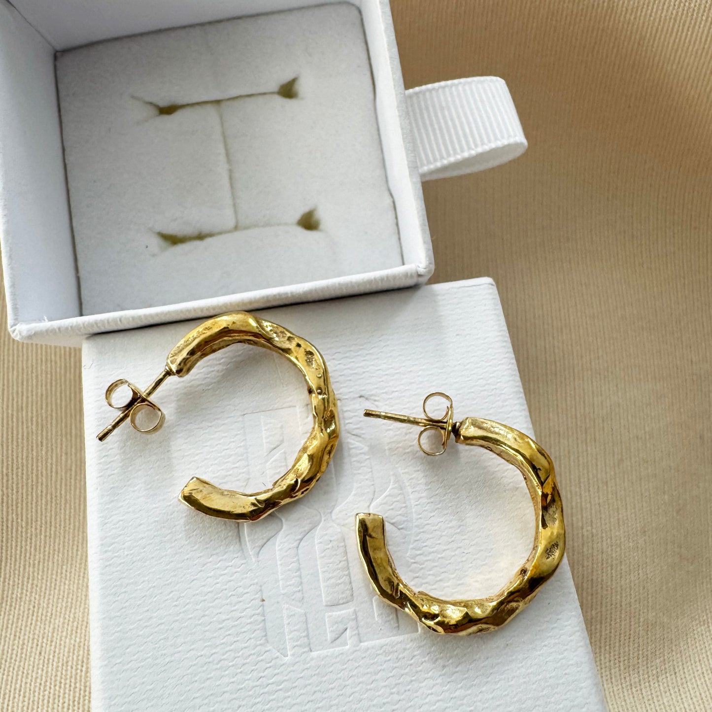 Released from Love 016 Classic Hoops in Gold Vermeil