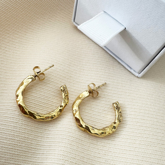 Released from Love 016 Classic Hoops in Gold Vermeil