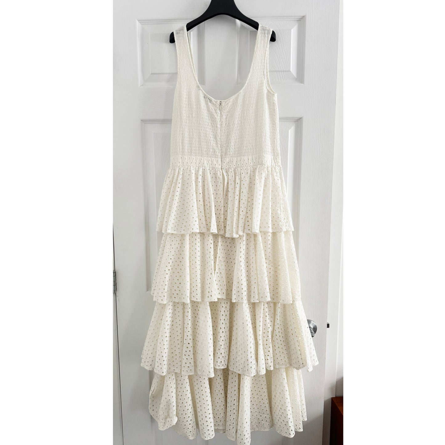 Rhode Resort "Naomi" Tiered Dress in Ivory, size large (fits 8/10)