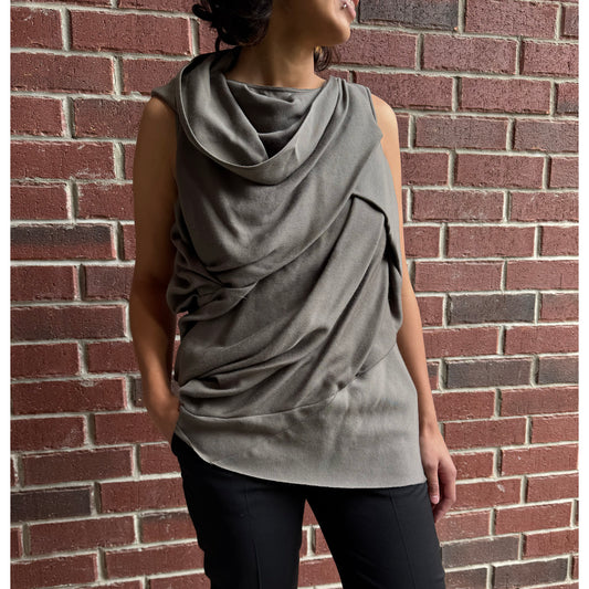 Rick Owens Knot Top in Dark Dust, size 8US