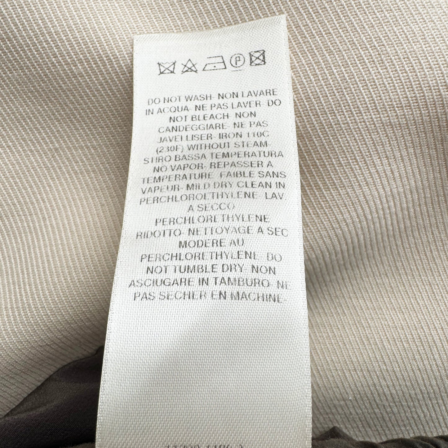Rick Owens Drop Crotch Silk Bermuda Shorts in Taupe, size 6
