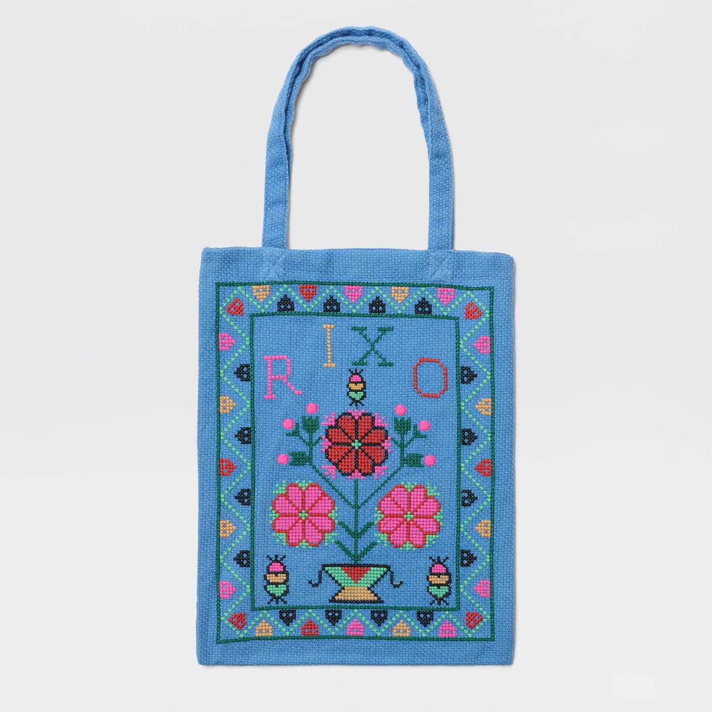 RIXO "Noora" Tote in Blue