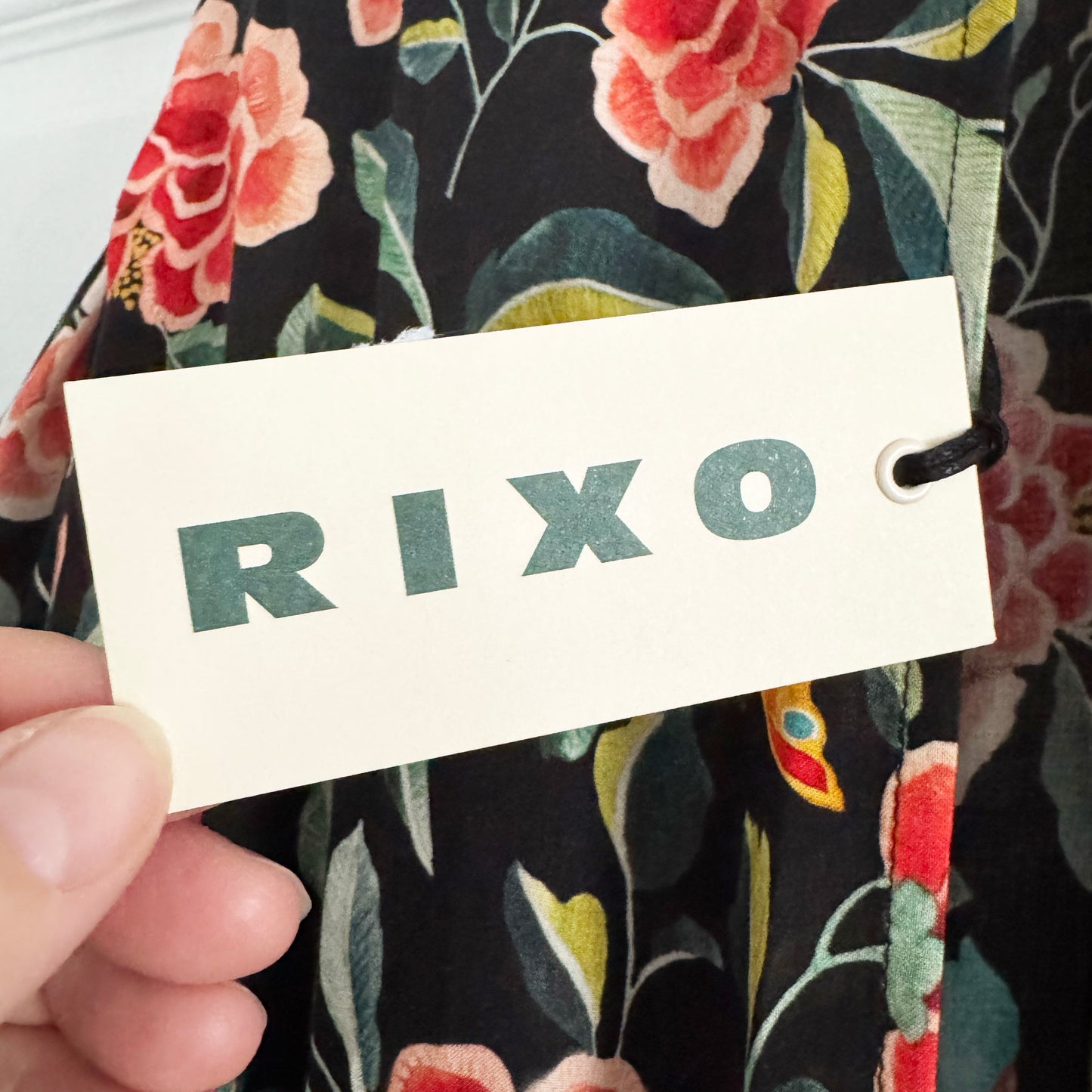 RIXO "Meg" Printed Crepe Dress in Floral/Leopard, size Small