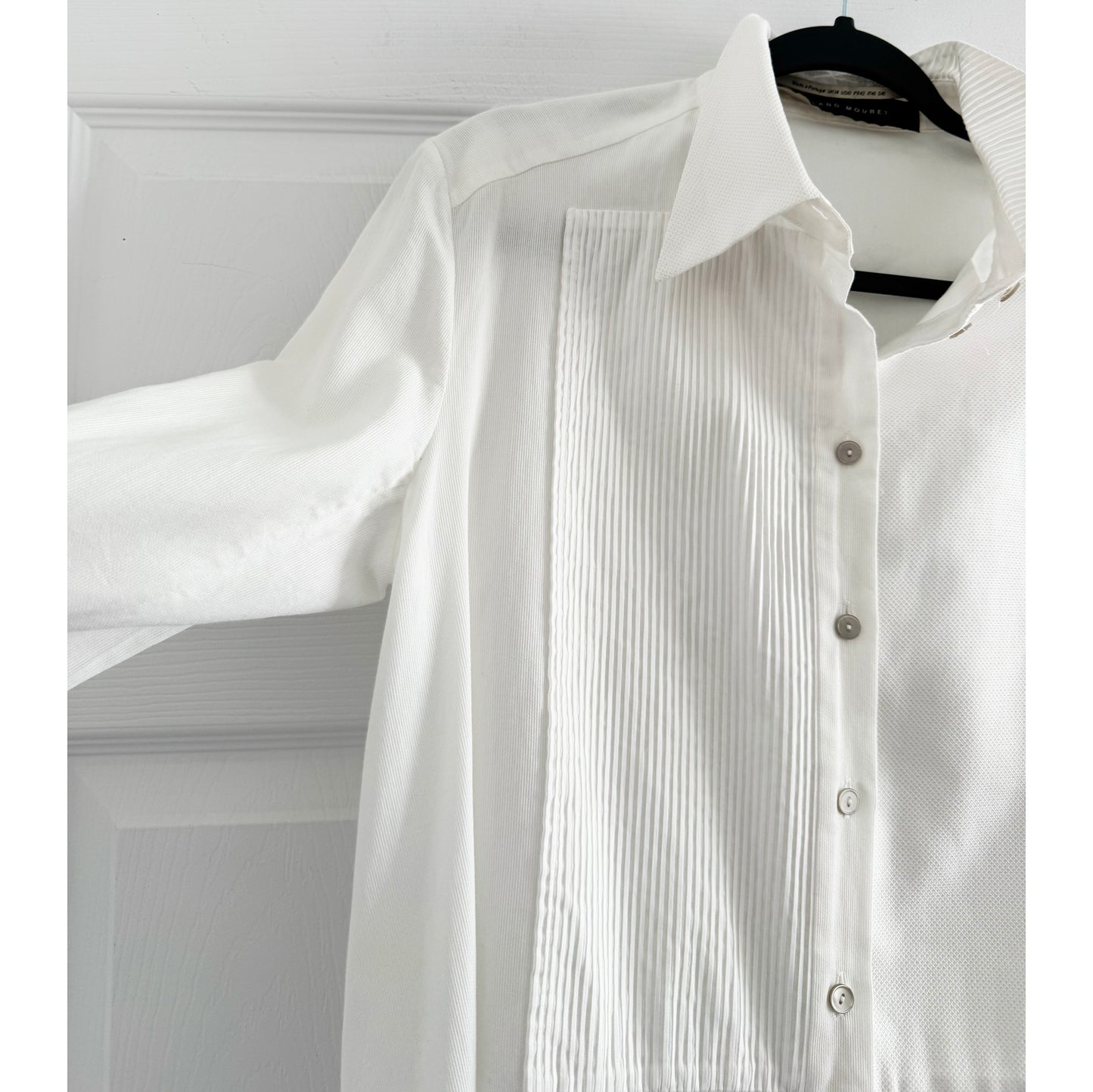 Roland Mouret Tuxedo Shirtdress in White, size 10US (fits like Medium)