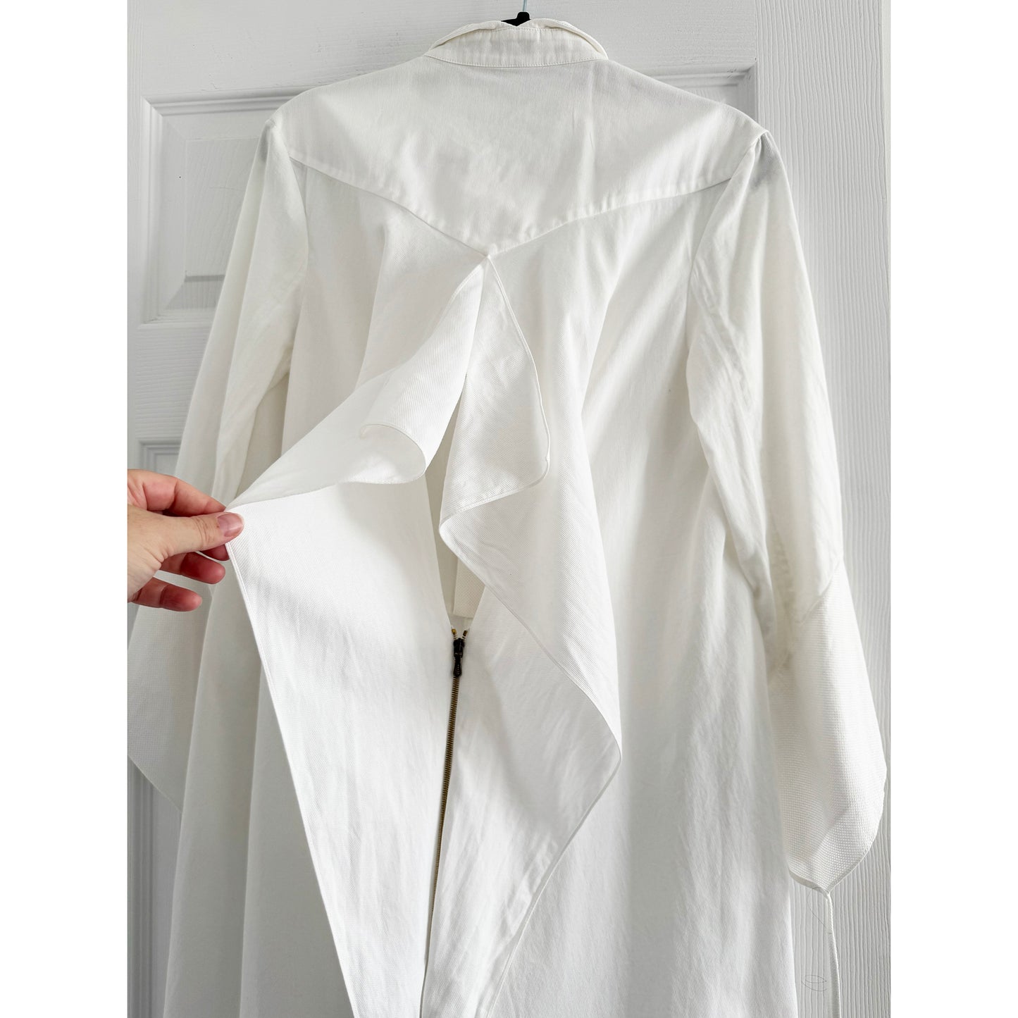 Roland Mouret Tuxedo Shirtdress in White, size 10US (fits like Medium)