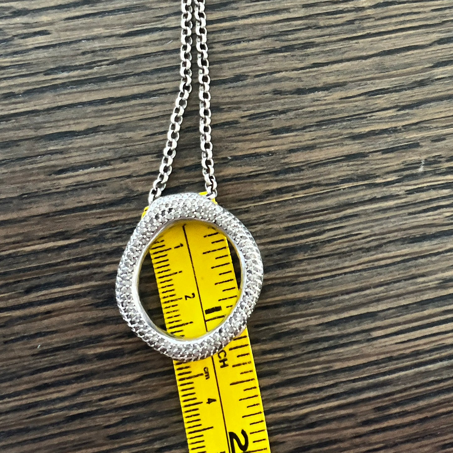 Rosa Maria "Olympe" Diamond Pave Silver Necklace