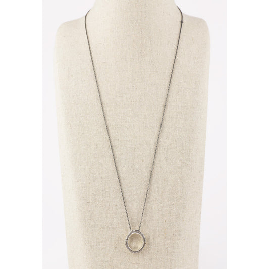 Rosa Maria "Olympe" Diamond Pave Silver Necklace