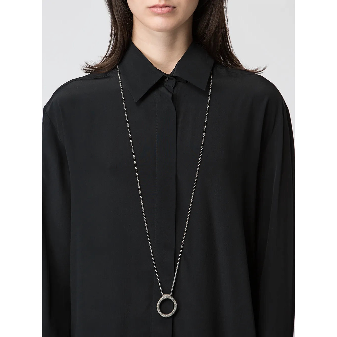 Rosa Maria "Olympe" Diamond Pave Silver Necklace