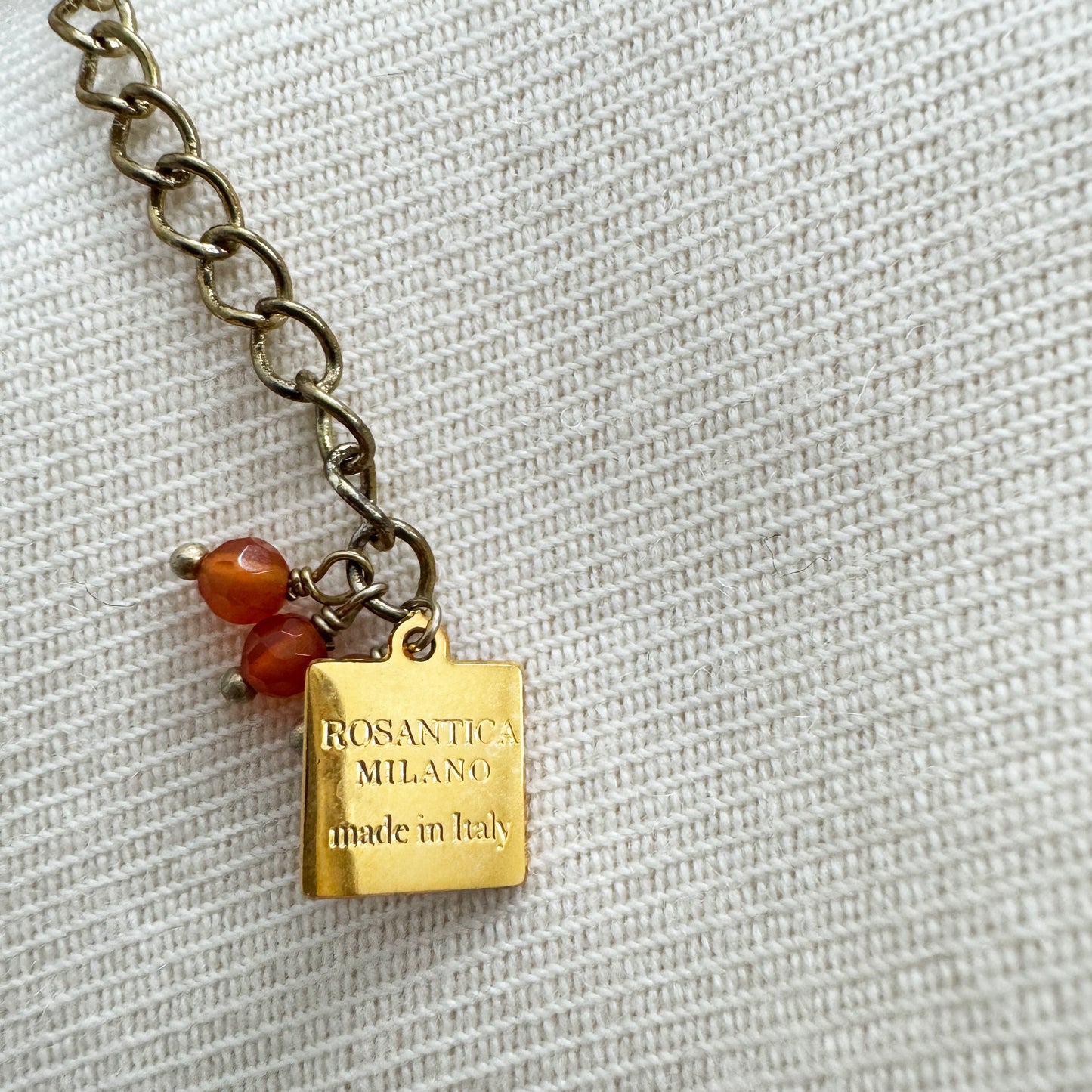 Rosantica Milano Long Necklace in "Gold/Curcuma"