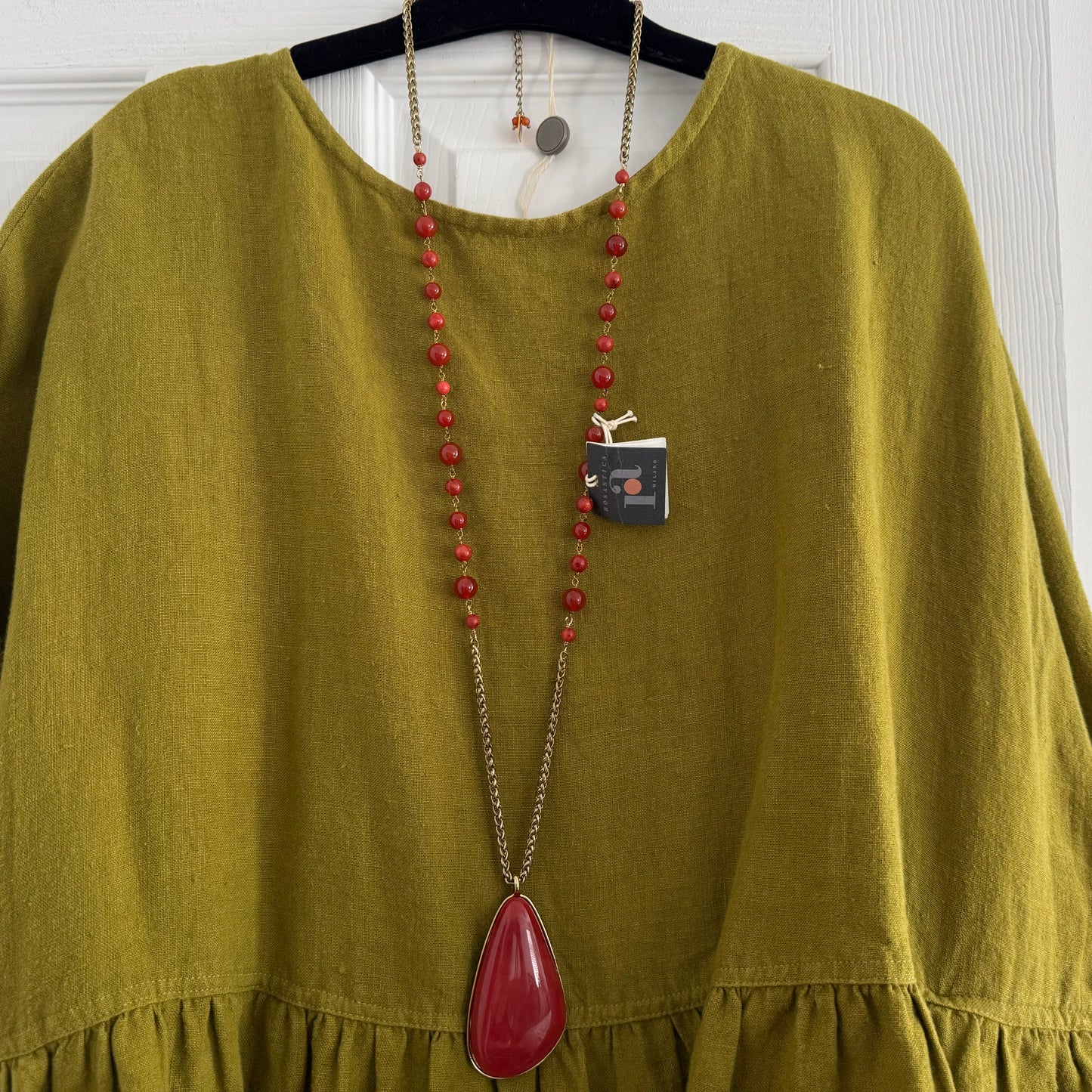Rosantica Milano Long Necklace in "Gold/Curcuma"