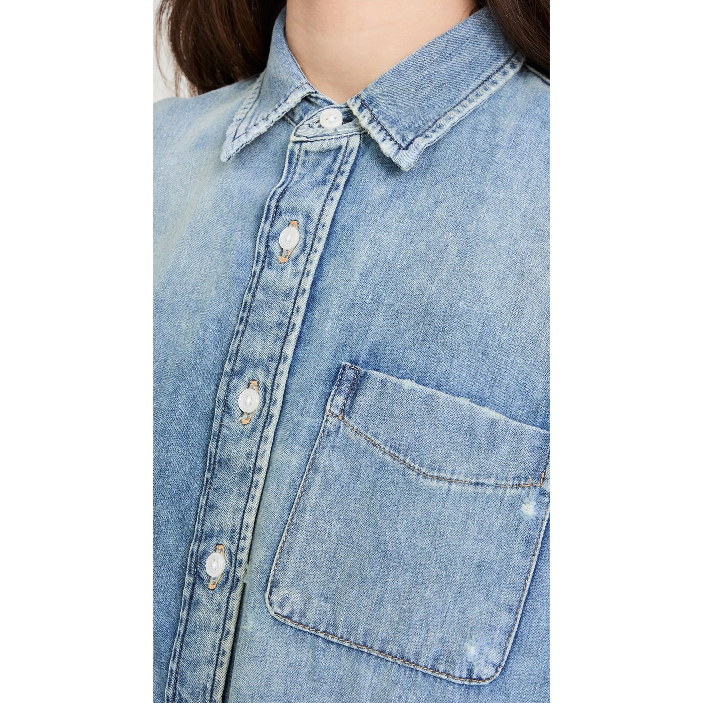 R13 Oversize Boxy Denim Dress, size XS