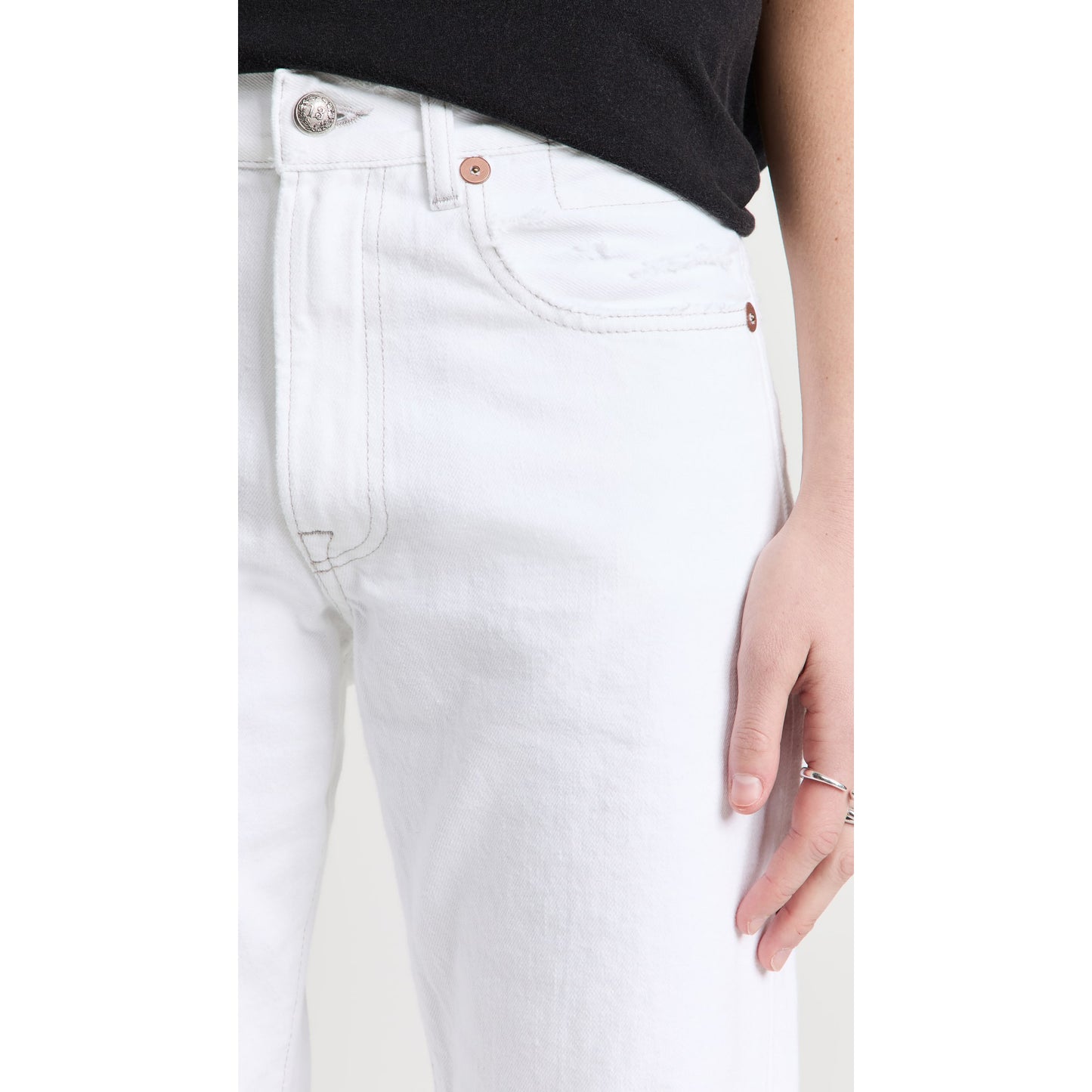 R13 Boyfriend Jean in "Holden White", size 28 (fits 29/30)