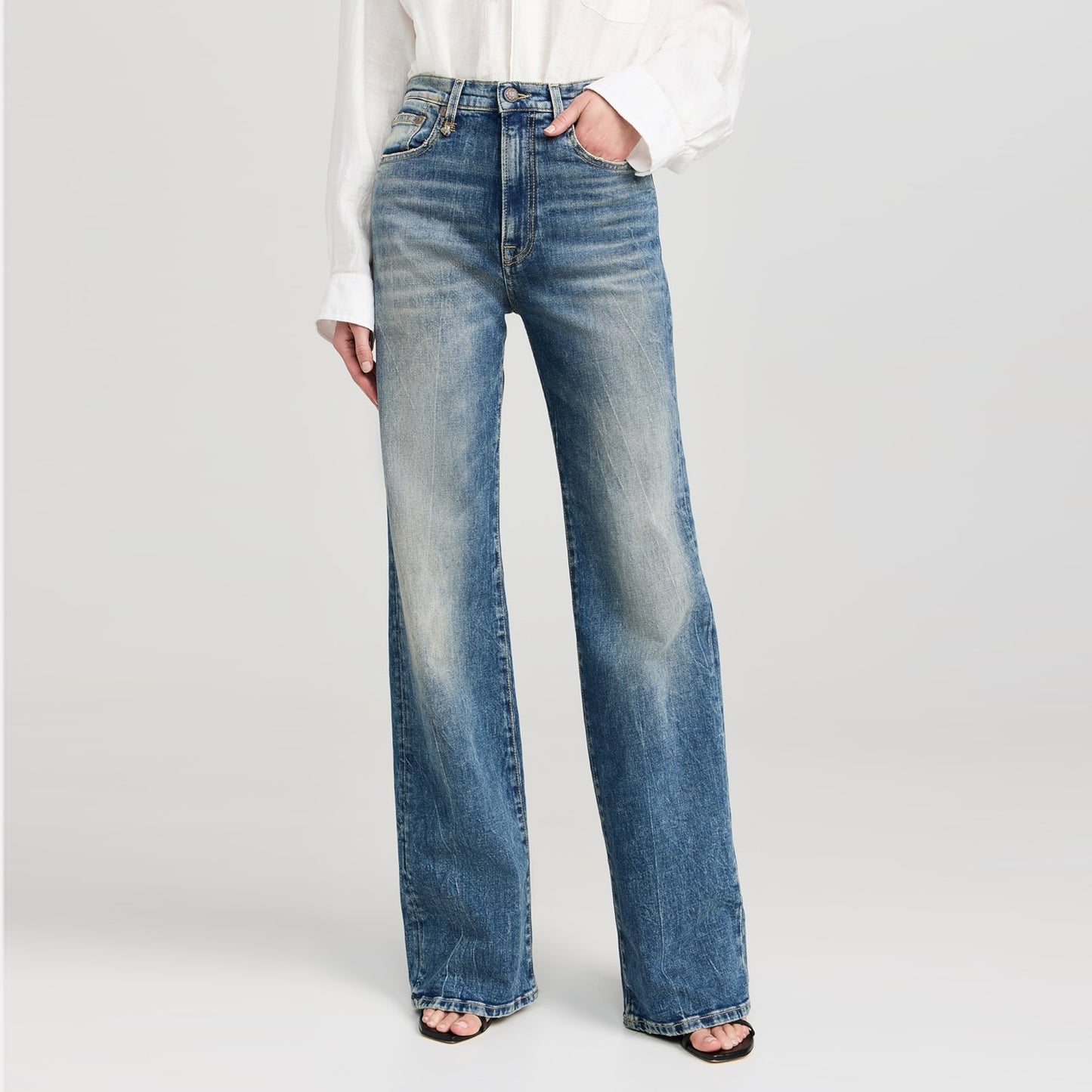 R13 "Jane" Jean in "Kelly Stretch", size 26 ** HEMMED **