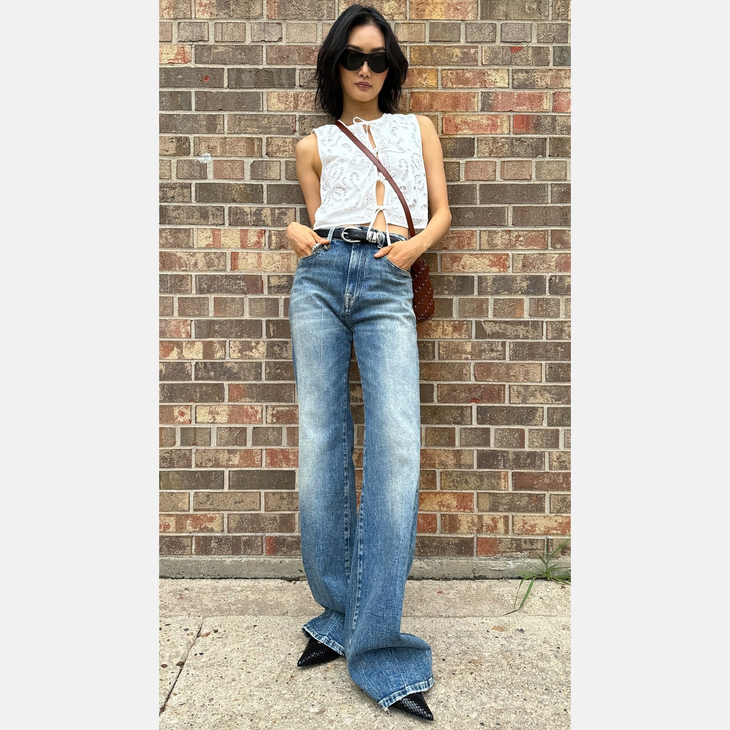 R13 "Jane" Jean in "Kelly Stretch", size 26 ** HEMMED **