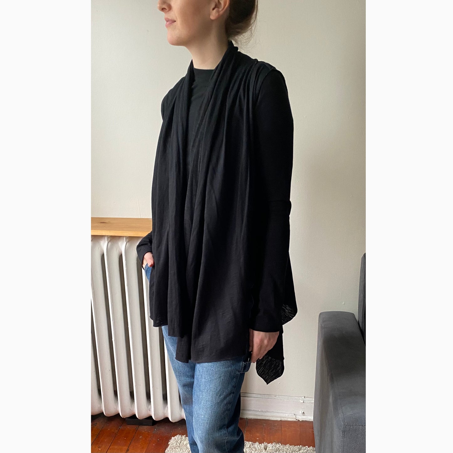 Rundholz Black Label Draped Cardigan, size Small