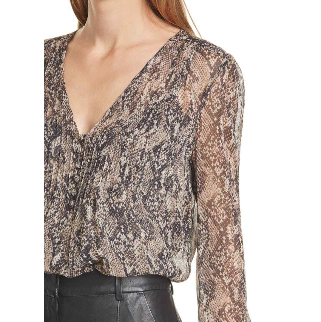 Veronica Beard "Lowell" Python Print top, size 2