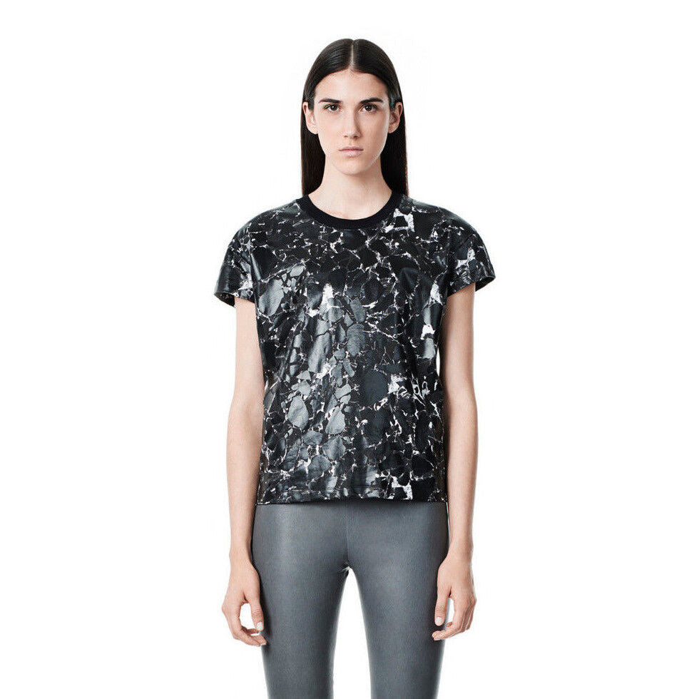 T-shirt Balenciaga Crackle Print, taille Medium (convient comme un Small)