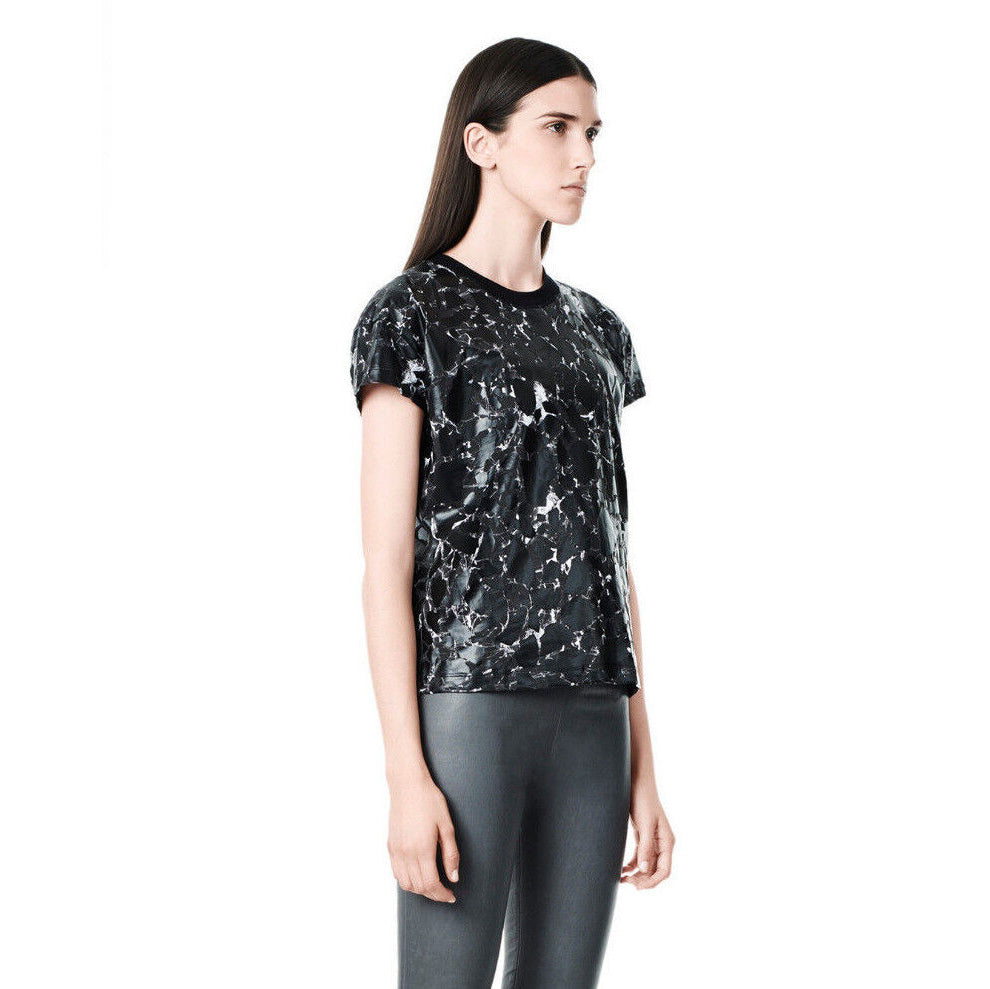 T-shirt Balenciaga Crackle Print, taille Medium (convient comme un Small)