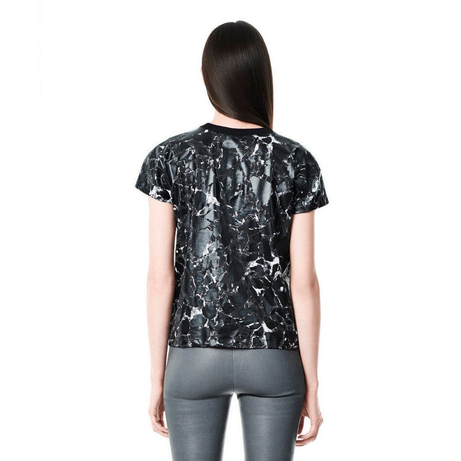 T-shirt Balenciaga Crackle Print, taille Medium (convient comme un Small)