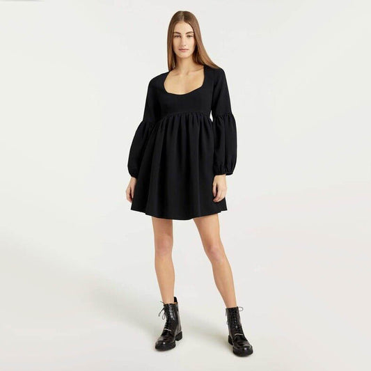 Robe en crêpe noire Cinq à Sept « Dorina », taille 10