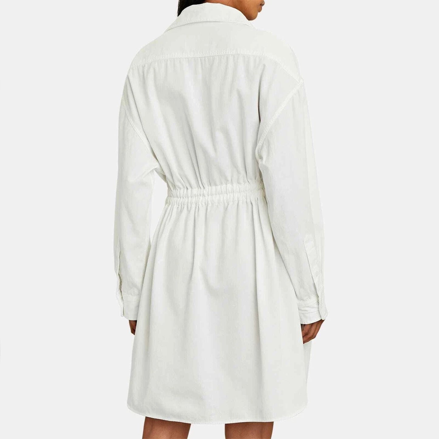 R13 Oversized Oxford Button Up Shirtdress in White, size Small