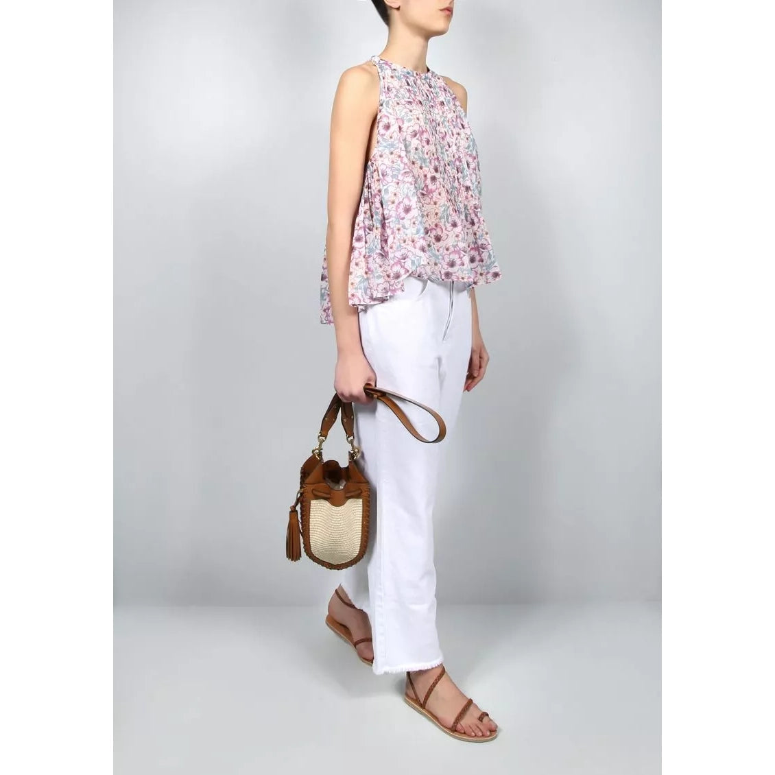 Isabel Marant Etoile "Abiti" Top in Pink Floral, size 36 (like a 2/4)