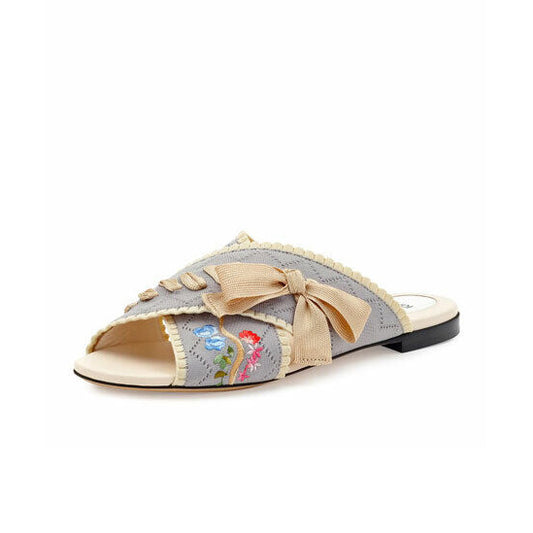 Fendi CrissCross Slide Sandals, size 40