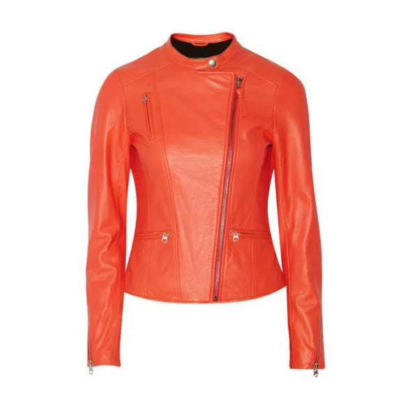 Mackage "Mirella" Moto Jacket in Poppy, size Small