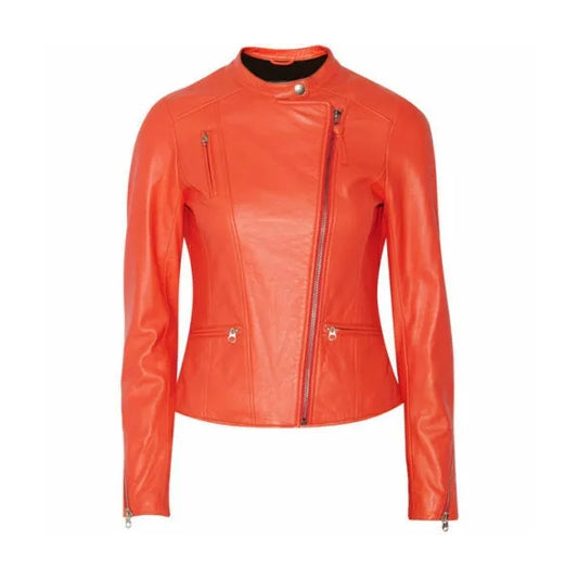 Mackage "Mirella" Moto Jacket in Poppy, size Small