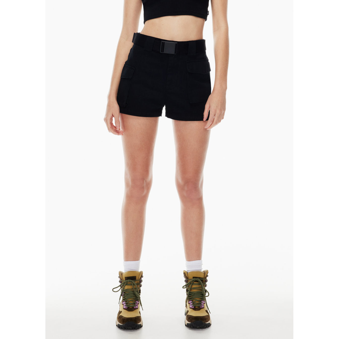 Short cargo noir TNA, taille XS